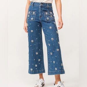 Dear John Blue Flare Jeans with Embellishments